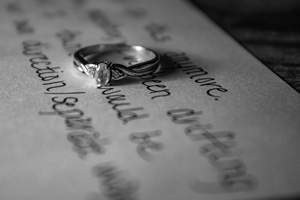 Ring left on goodbye note.